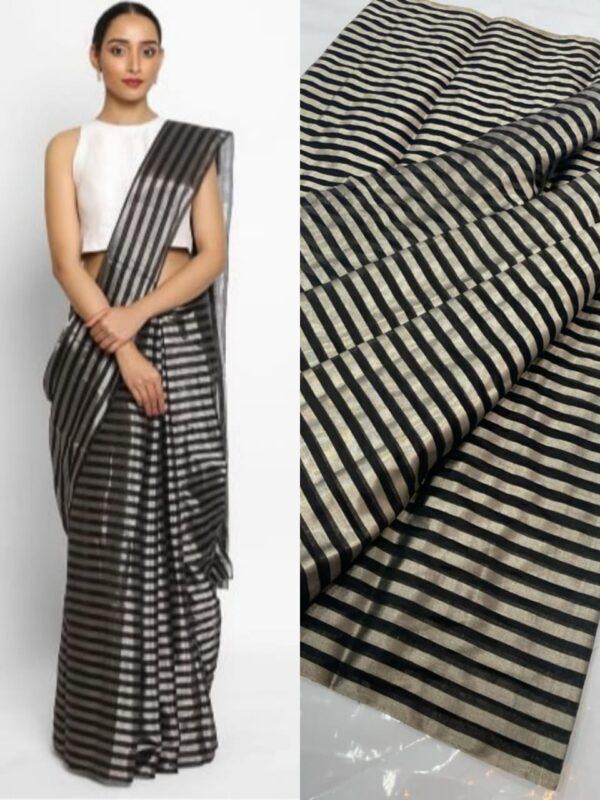 Pure Handloom Chanderi Pattu Soft Silk Saree