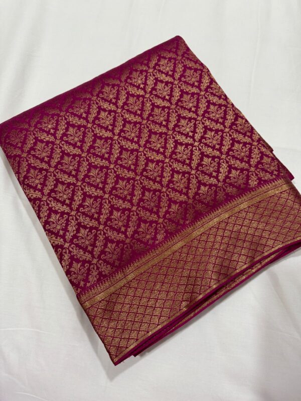 Pure Mysore Brocade Crepe Silk