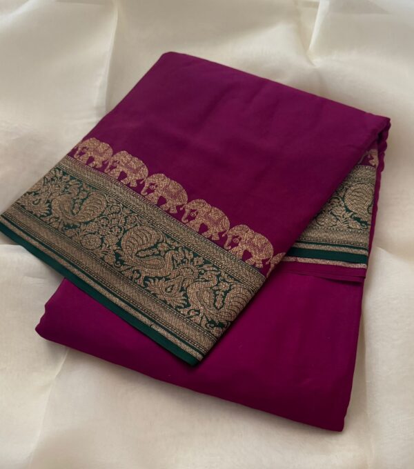 Pure Banarsi Crepe Silk Saree
