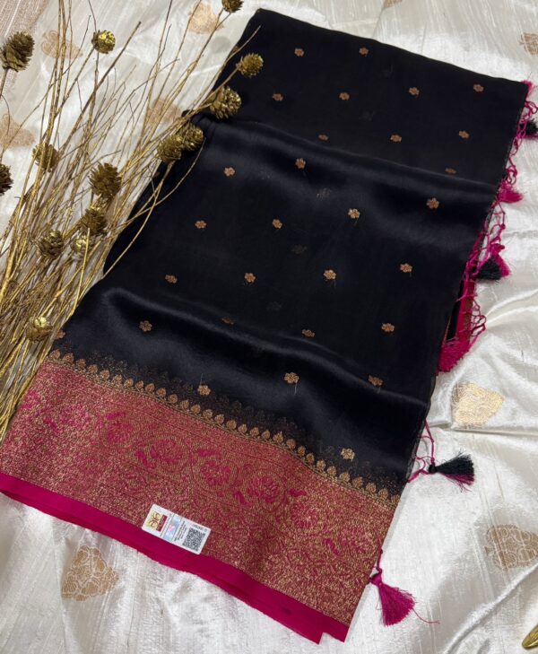 Pure Handloom Kora Banarasi Kadua Weave Zari