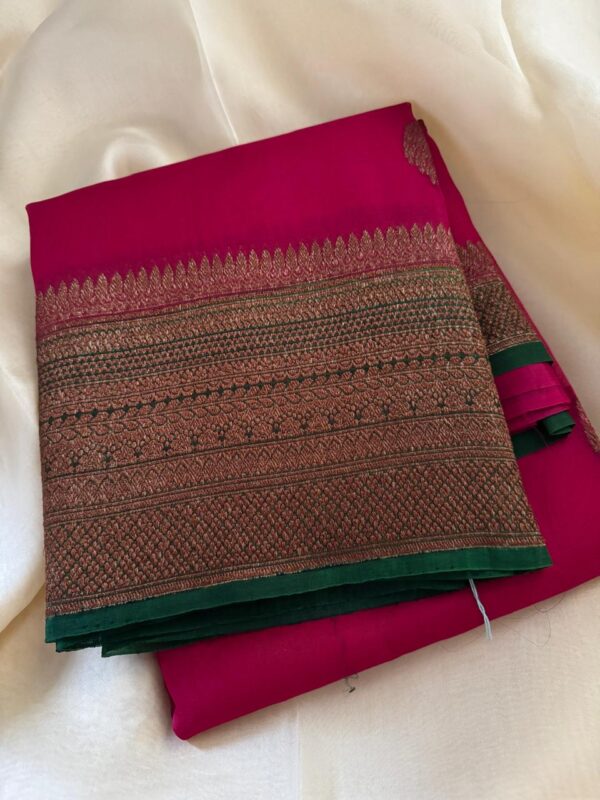 Pure Handloom Kora Banarasi Kadwa Weave Zari