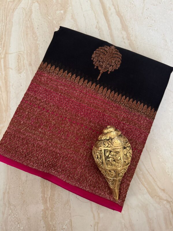 Pure Hamdloom Kora Banarasi Kadwa Weave Zari - Image 2