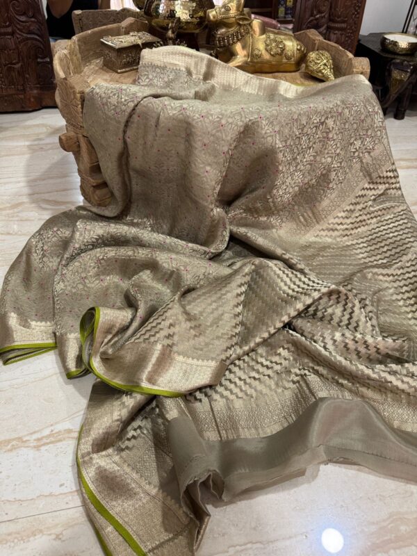 Pure Mysore Brocade Crepe Silk With Meenakari Zari Weave