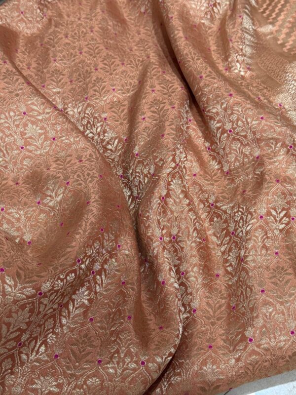 Pure Mysore Brocade Crepe Silk Saree With Zari Weave - Image 6