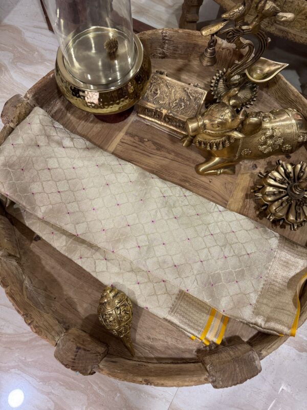 Mysore Brocade Crepe Silk Saree With Zari Weave All Over - Image 2