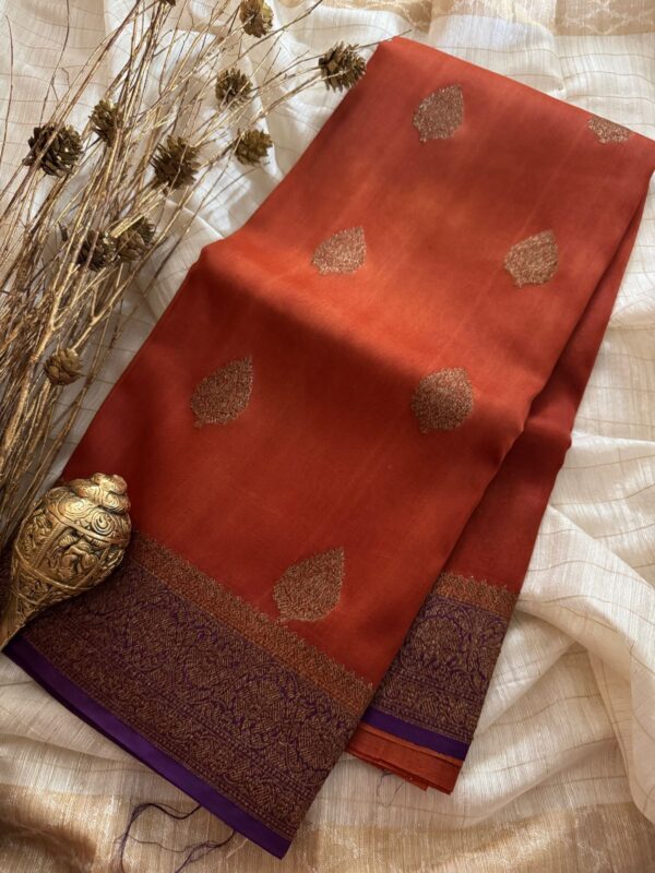 Pure Handloom Kora Banarasi Kadwa Weave Zari