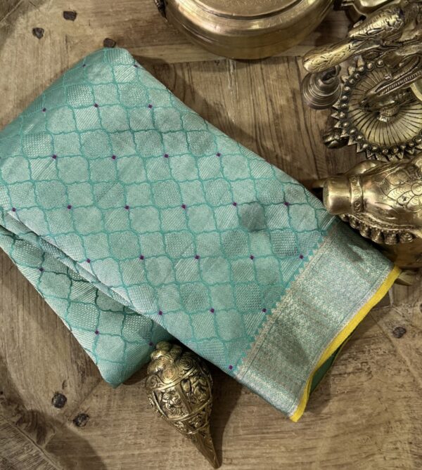 Pure Mysore Brocade Crepe Silk Saree With Zari Weave