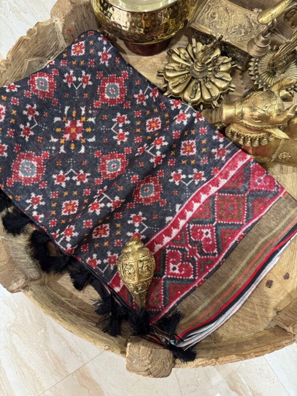 Pure Linen Digital Print Saree