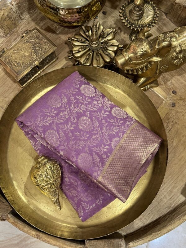 Pure Handloom Mysore Brocade Crepe Silk Saree