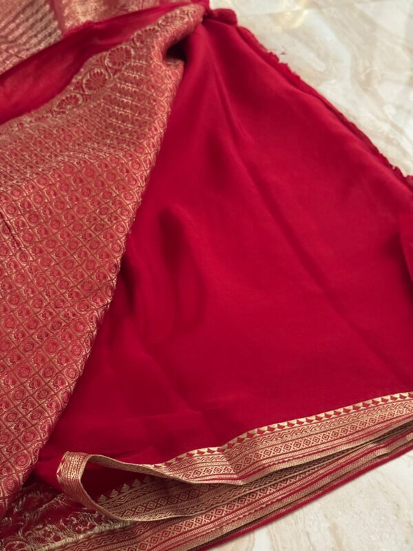 Mysore Brocade Crepe Silk With Zari Wooven - Image 7