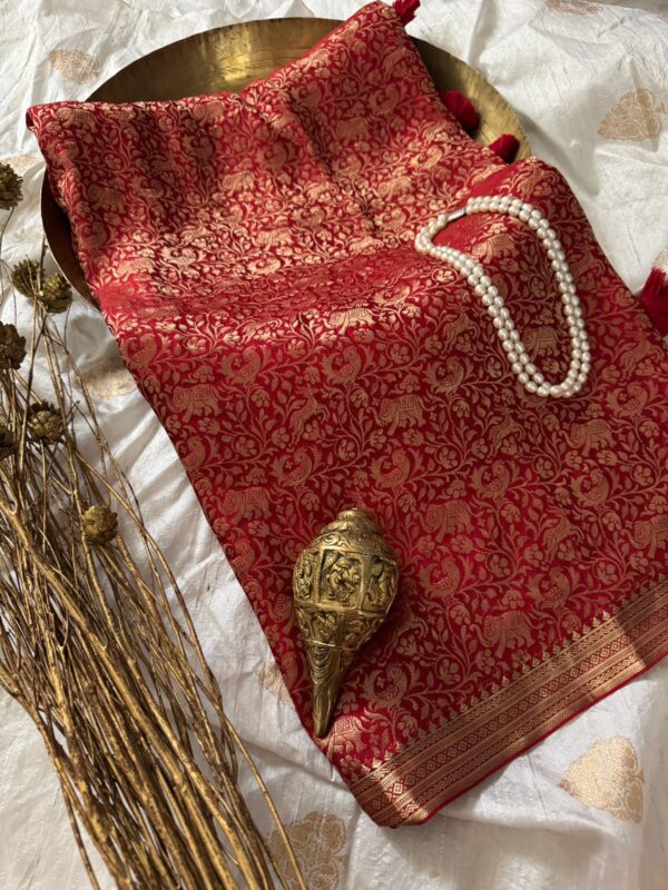 Mysore Brocade Crepe Silk With Zari Wooven - Image 5