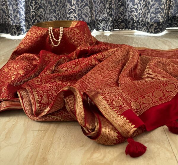 Mysore Brocade Crepe Silk With Zari Wooven
