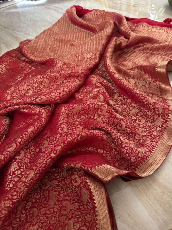 Mysore Brocade Crepe Silk With Zari Wooven - Image 2