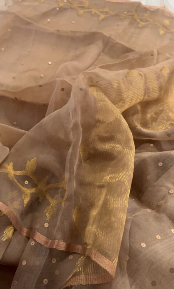 Pure Resham Silk Saree With Jamdani Weave - Image 6
