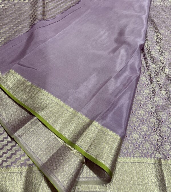 Pure Mysore Brocade Crepe Silk Saree - Image 2