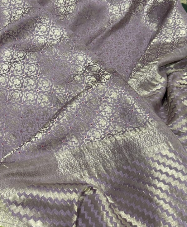 Pure Mysore Brocade Crepe Silk Saree - Image 4
