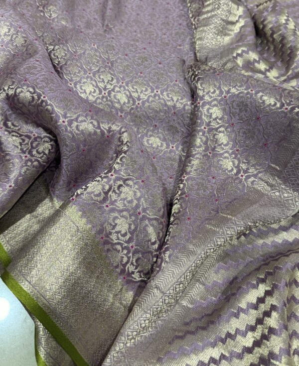Pure Mysore Brocade Crepe Silk Saree - Image 5