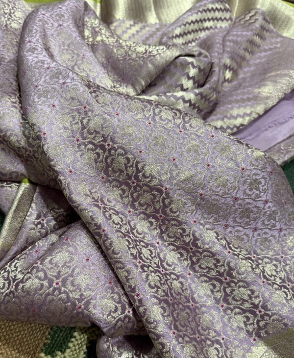 Pure Mysore Brocade Crepe Silk Saree - Image 6