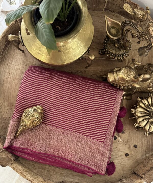 Pure Mysore Brocade Crush Crepe Silk Saree