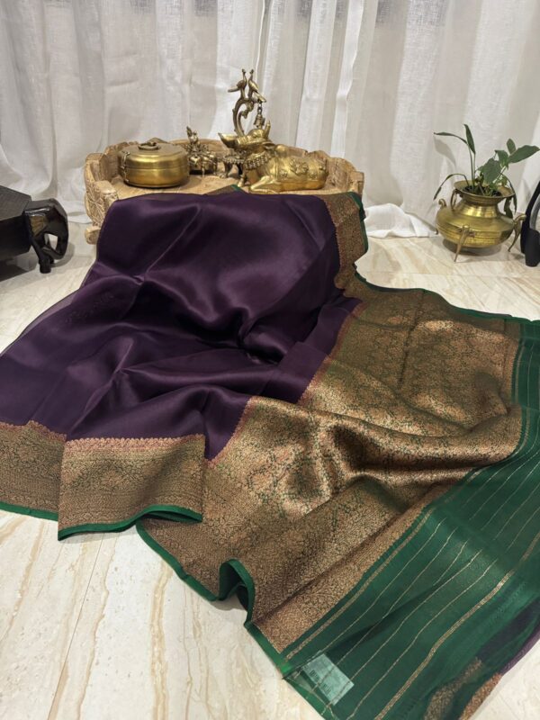 Pure Handloom Kora Banarasi Saree