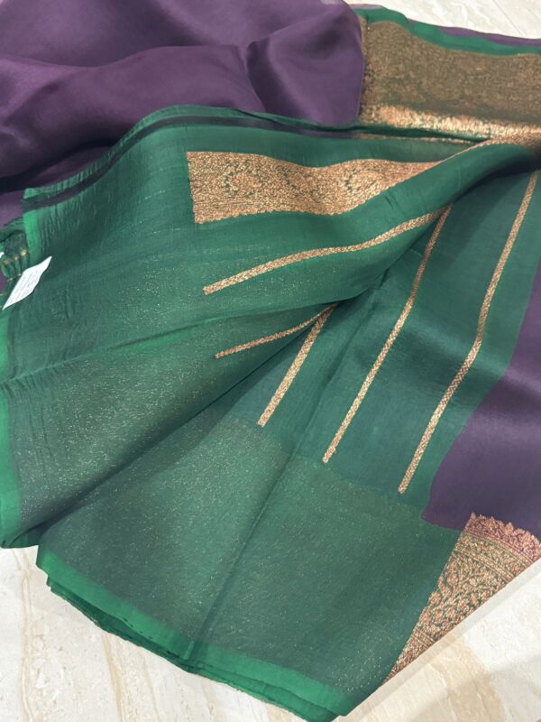 Pure Handloom Kora Banarasi Saree - Image 6