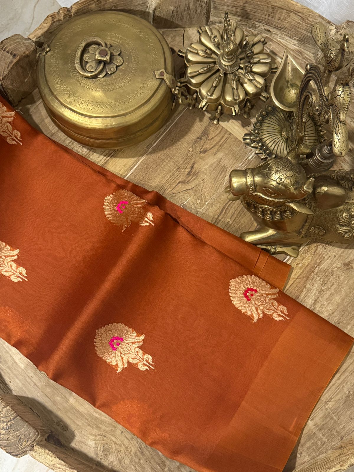 Pure Handloom Kora Banarasi Saree