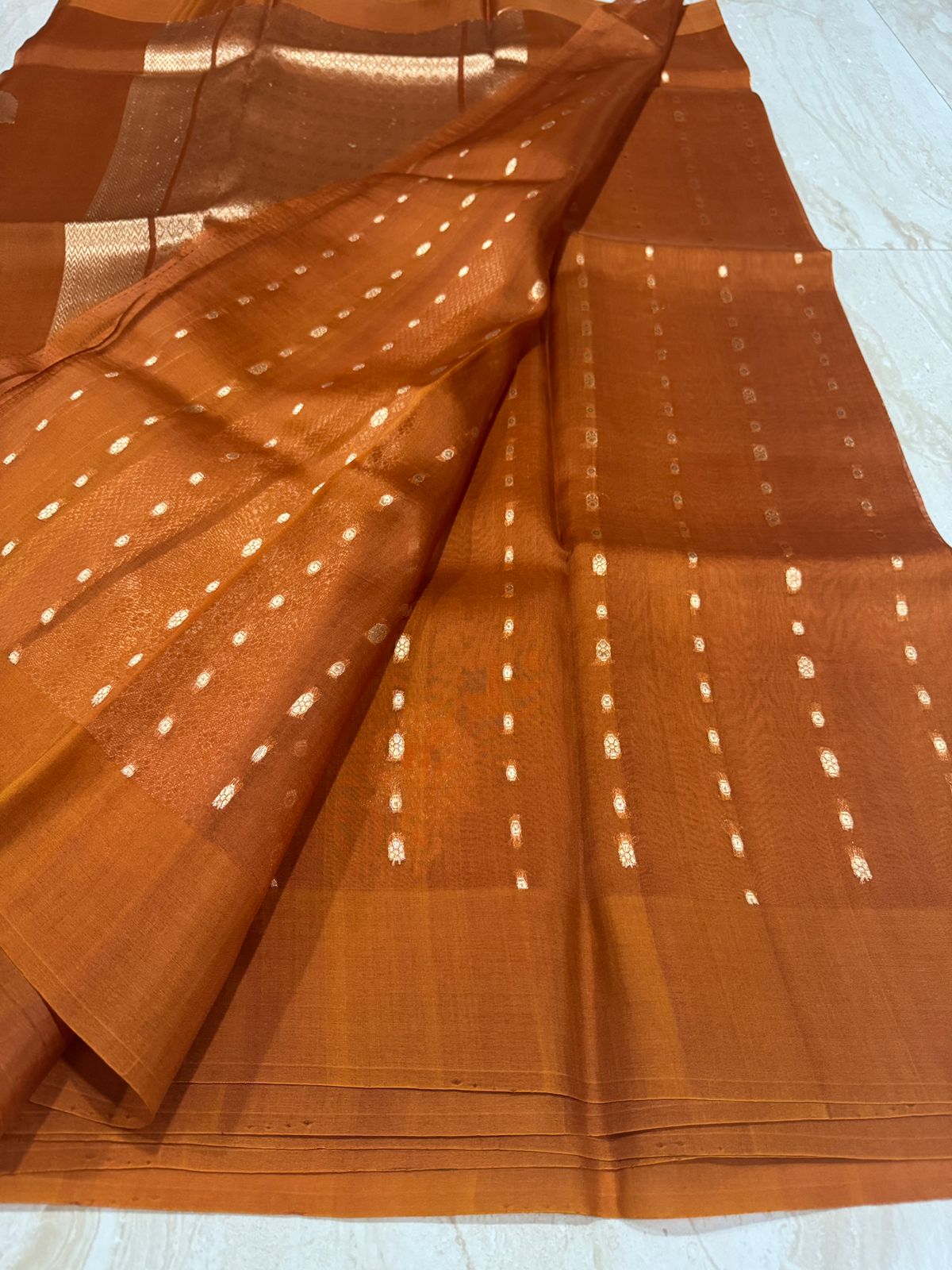 Pure Handloom Kora Banarasi Saree - Image 7