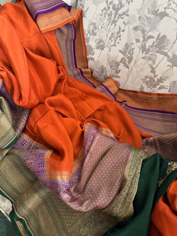 Pure Handloom Banarasi Crepe Silk Saree