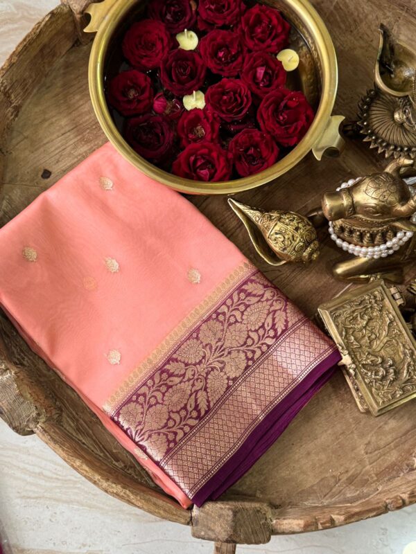 Pure Handloom Kora Banarasi Saree