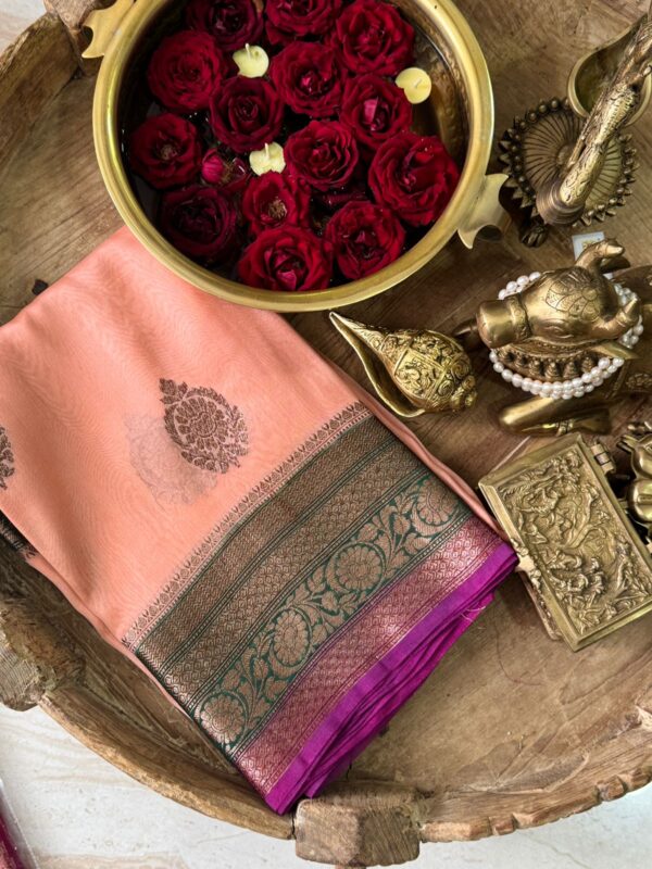 Pure Handloom Kora Banarasi Saree - Image 2