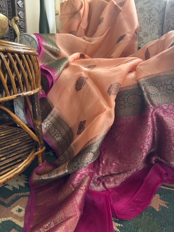 Pure Handloom Kora Banarasi Saree - Image 6