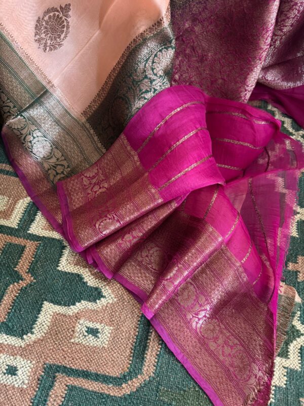 Pure Handloom Kora Banarasi Saree - Image 5