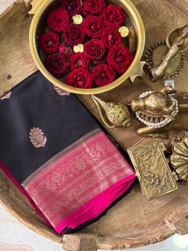 Pure Handloom Kora Banarasi Saree - Image 5