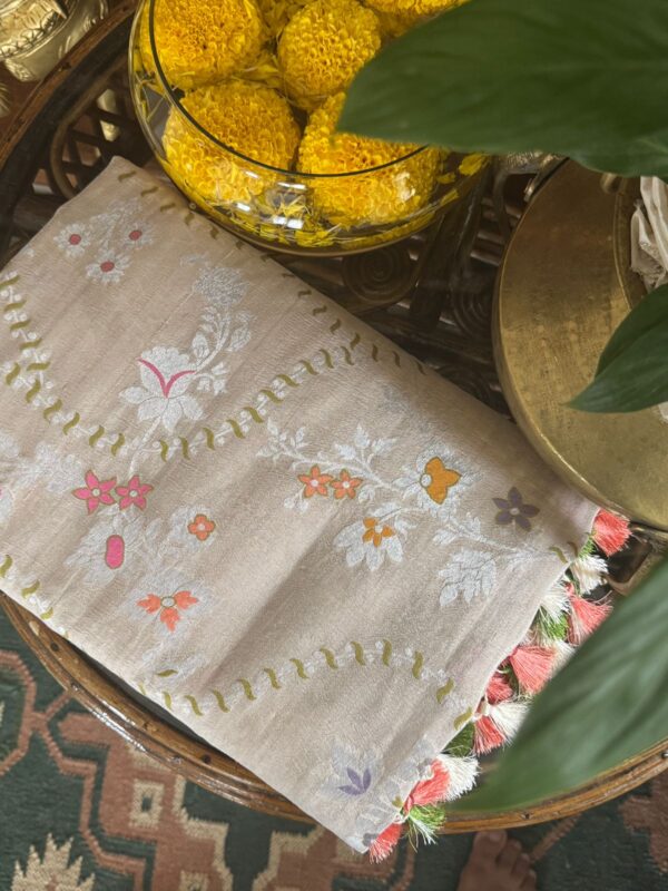 Pure Handloom Banarasi Tussar Georgette Saree