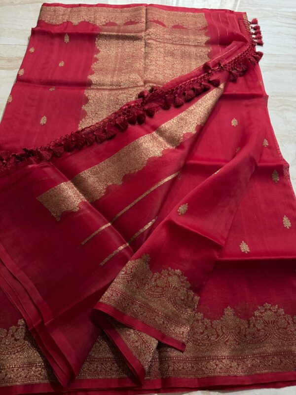 Pure Handloom Kora Banarasi Saree