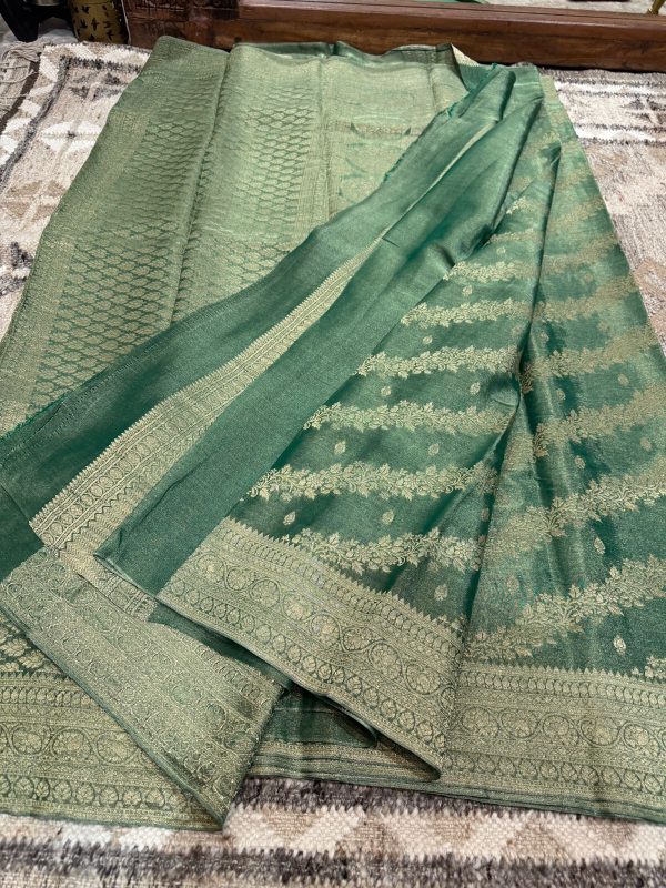 Pure Mysore Tissue Georgette Crepe Silk Saree - Image 6