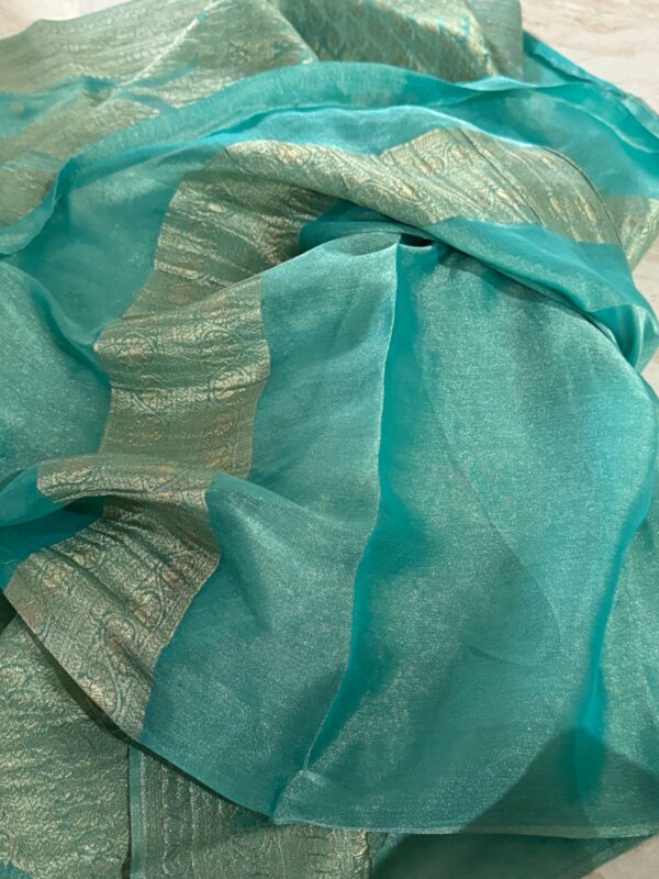 Pure Mysore Tissue Georgette Crepe Silk Saree - Image 4