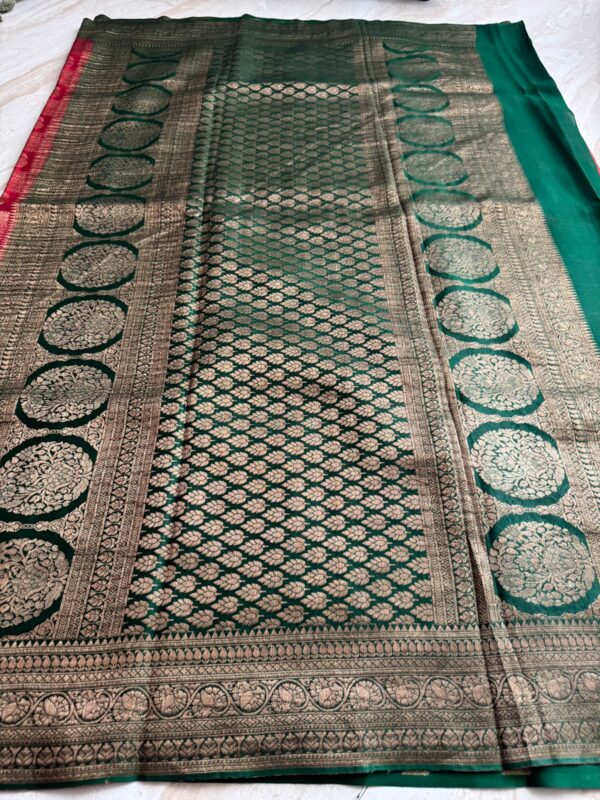 Pure Mysore Brocade Crepe Silk Saree With Antiq Zari Weave - Image 4
