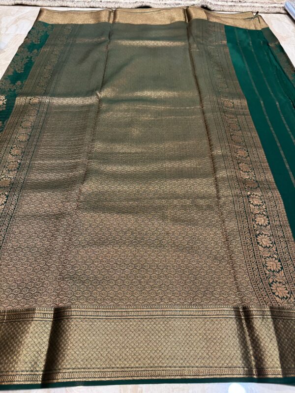 Pure Mysore Brocade Crepe Silk With Antiq Zari Weave - Image 6