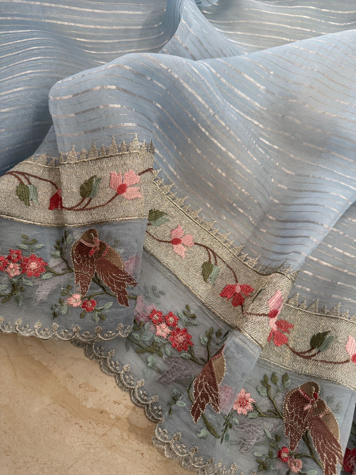 Pure Organza Silk Saree – Timeless Elegance with a Modern Touch - Image 4