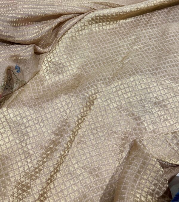 Crush Tissue Georgette Saree With Satin Patta Border - Image 2