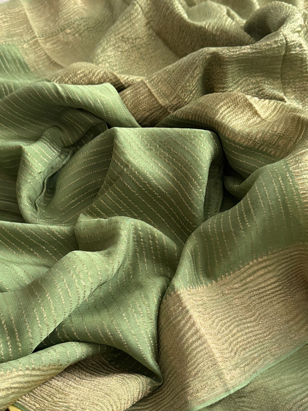 Mysore Crush Zari Weave Crepe Silk Saree - Image 6