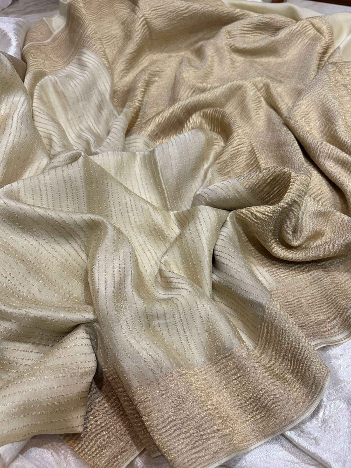 Mysore Crush Zari Weave Crepe Silk Saree