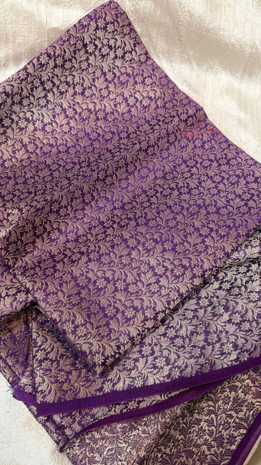Banarasi Soft Tissue Silk Saree With Tussar Border - Image 3