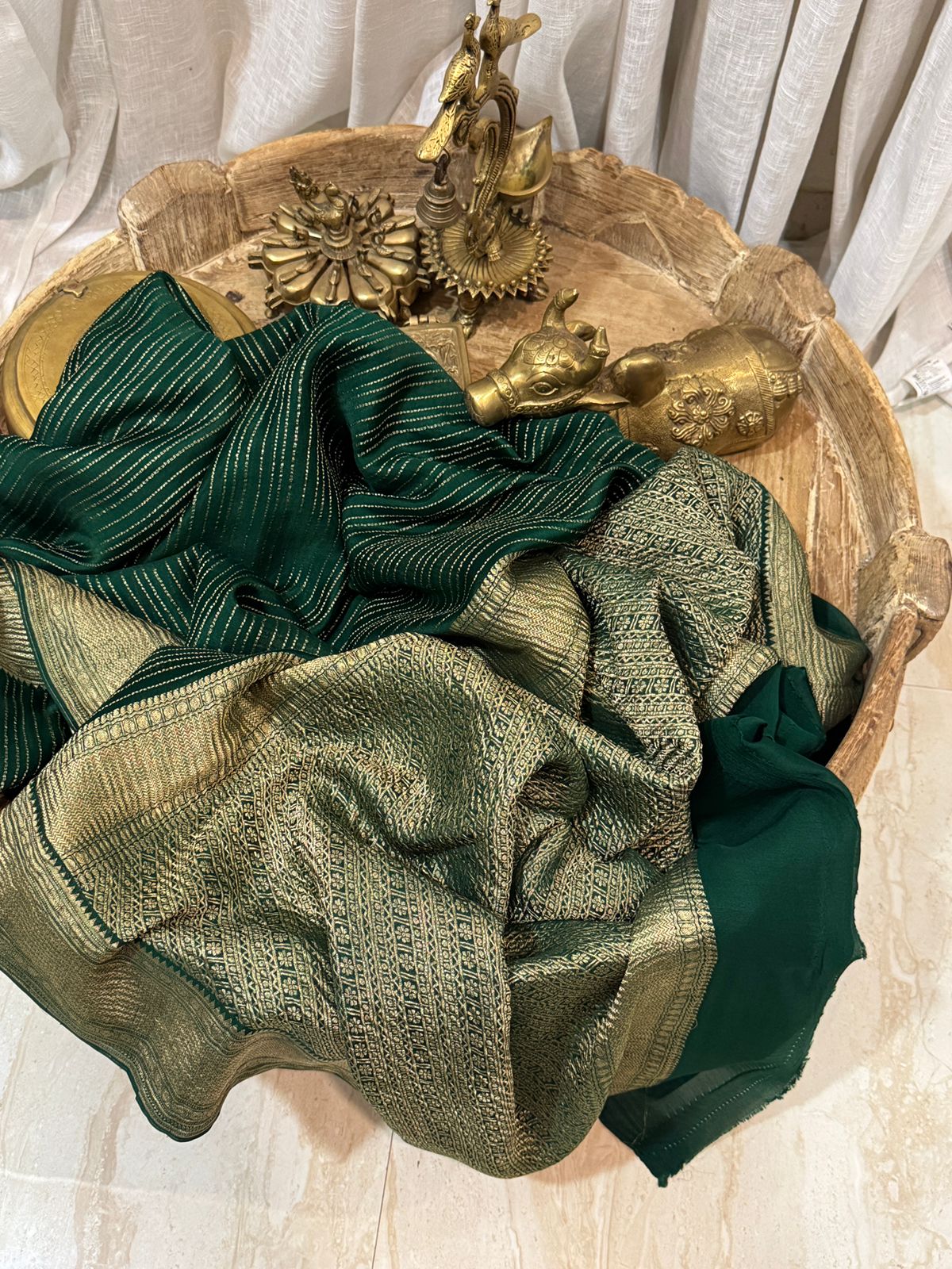 Mysore Crush Zari Weave Crepe Silk Saree