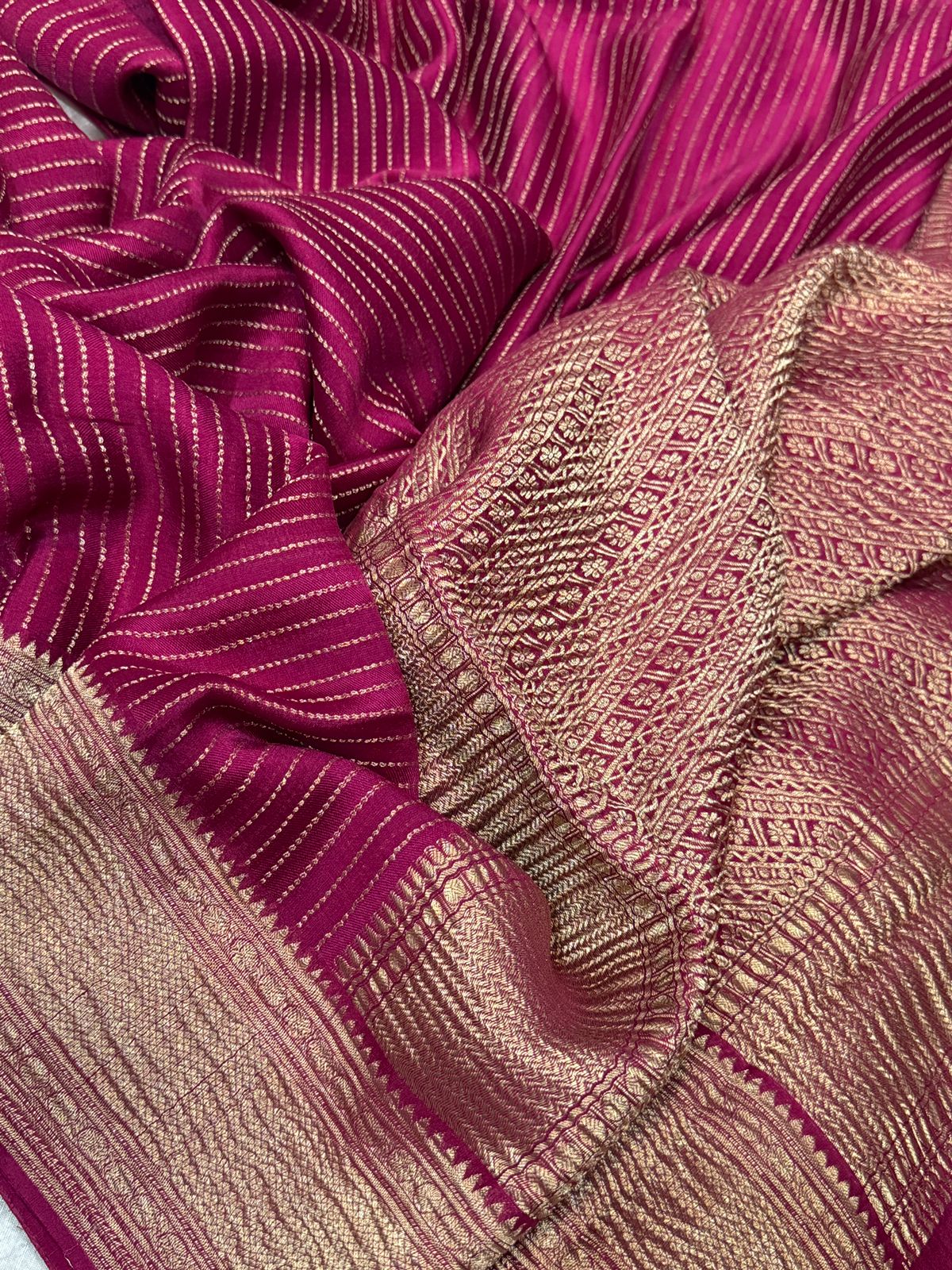 Mysore Crush Zari Weave Crepe Silk Saree - Image 7