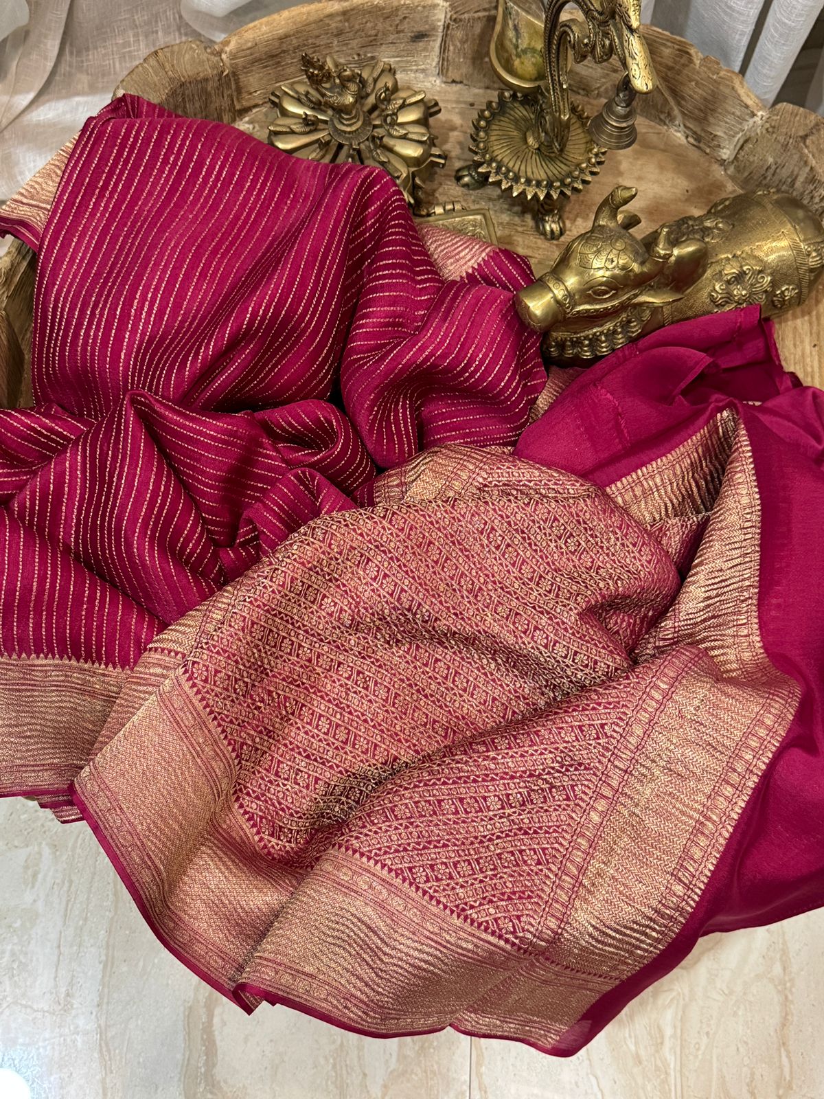 Mysore Crush Zari Weave Crepe Silk Saree