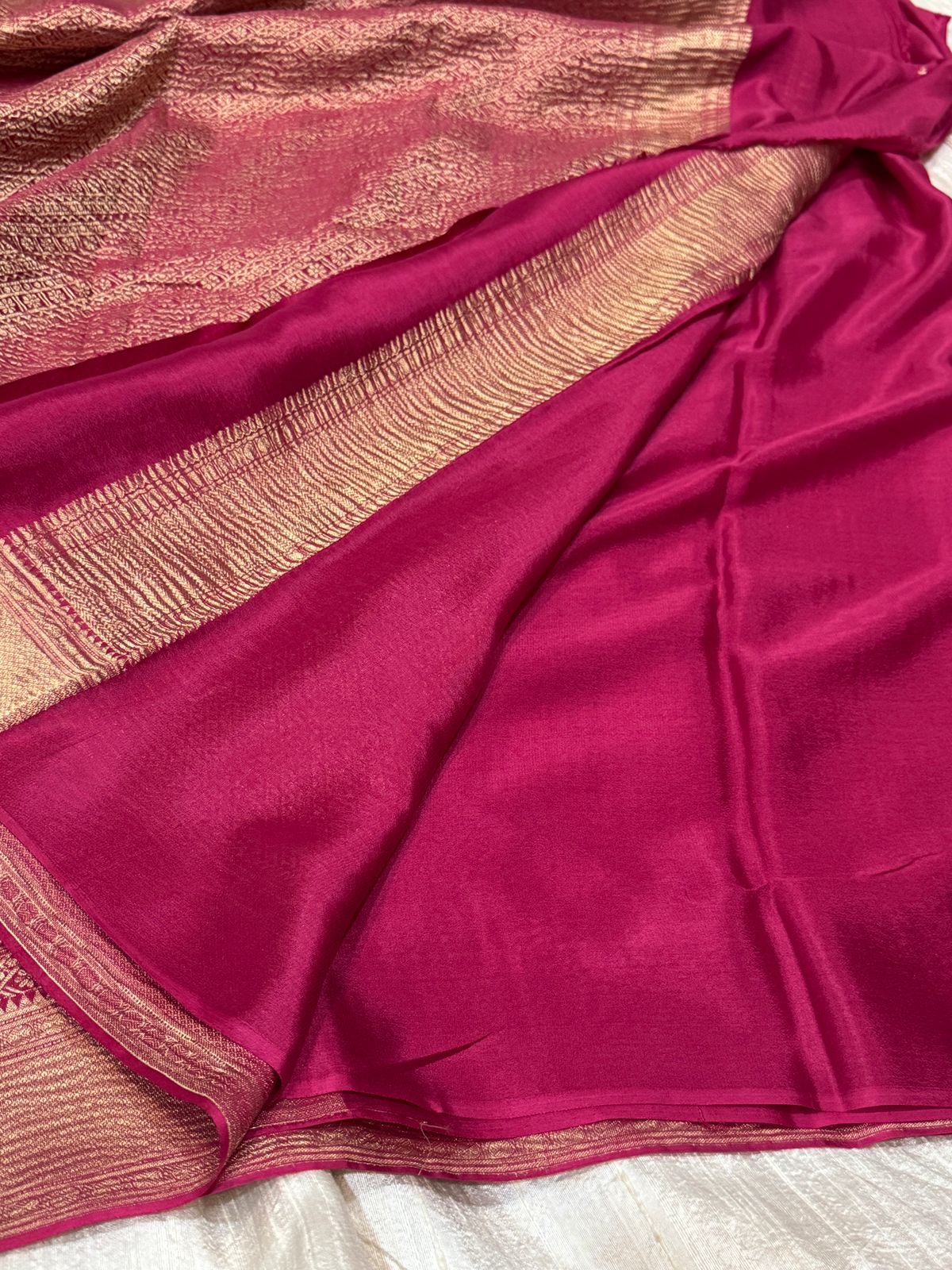 Mysore Crush Zari Weave Crepe Silk Saree - Image 8
