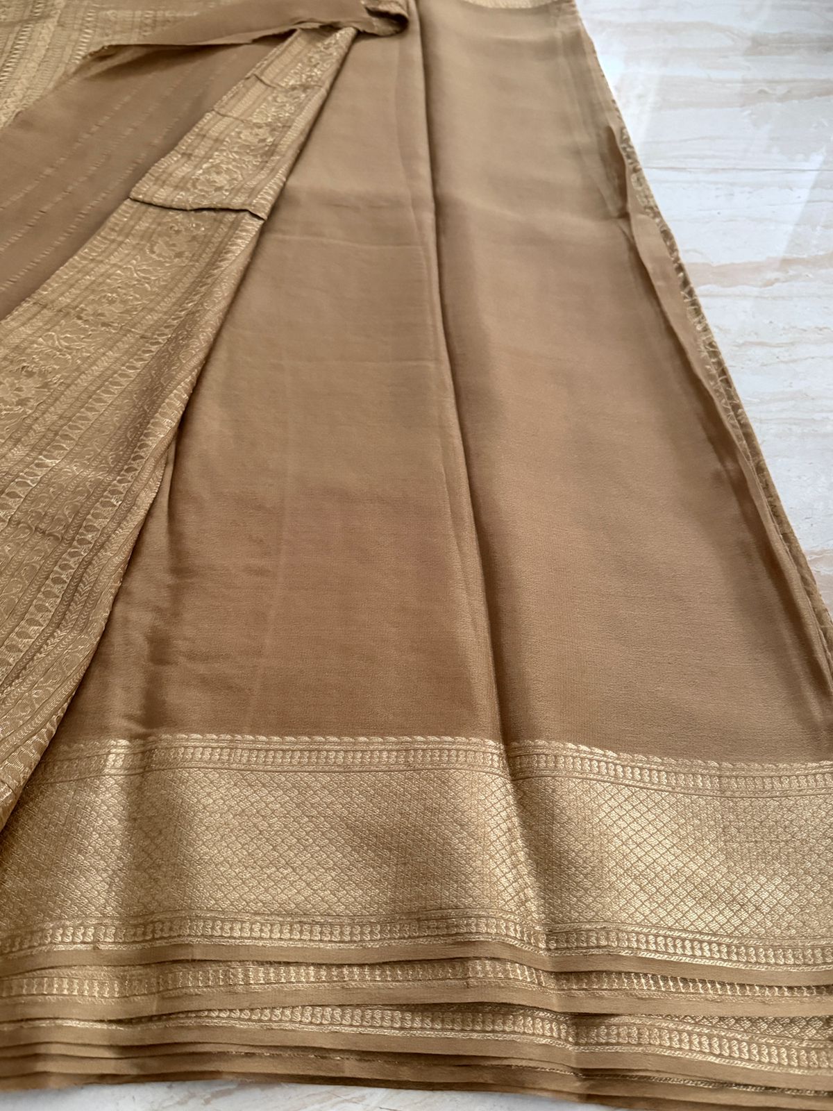 Pure Mysore Brocade Crepe Silk Saree - Image 6