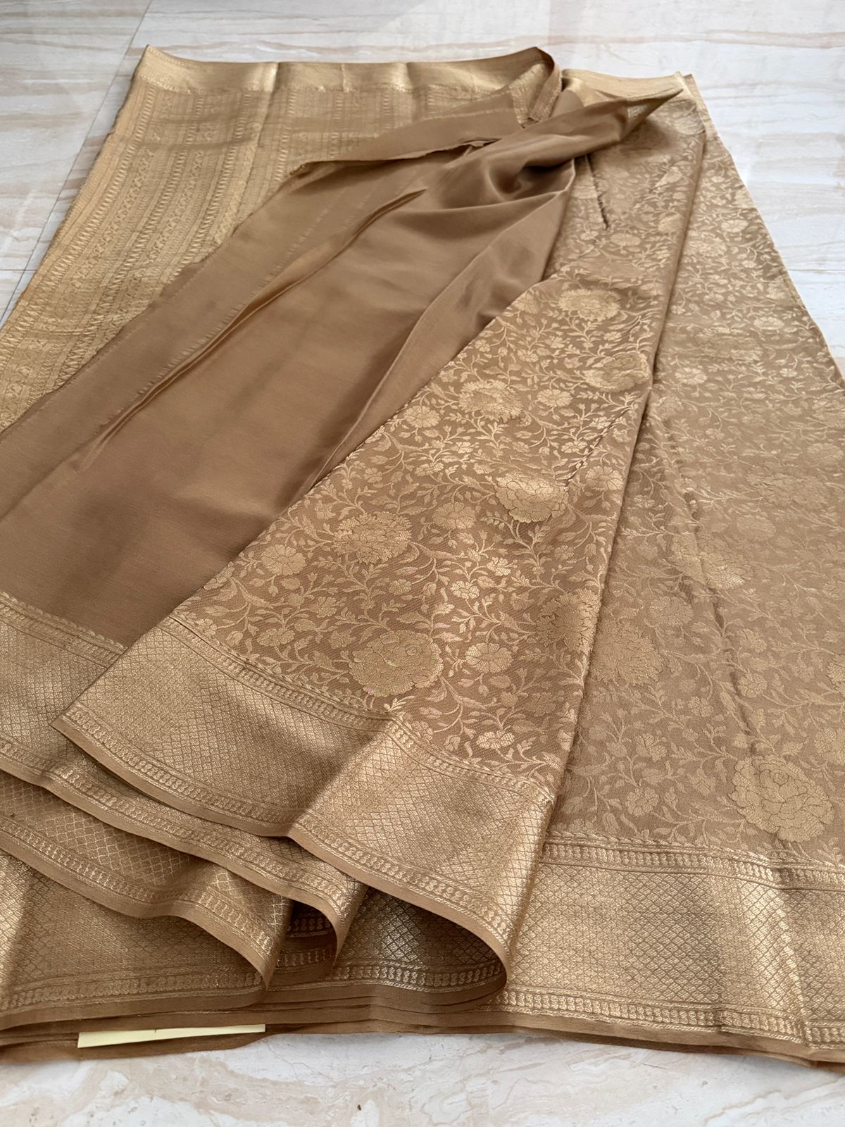Pure Mysore Brocade Crepe Silk Saree - Image 7